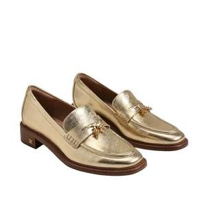 NEW SAM EDELMAN women's denise tassel penny loafer in gold leather